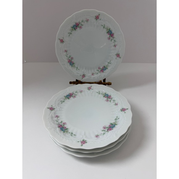 Limoges Other - Limoges France Chastagner & Cie Bread Plates Set of 4 6.5" White Floral Rose